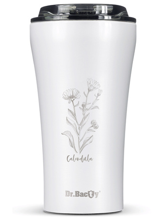 Thermal Coffee Mug Dr.Bacty Apollo 2.0 360 ml "Calendula" – White