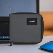 Kleiner Herren RFID-Geldbeutel Pacsafe – dunkelgrau