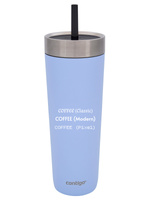 Thermal mug with straw Luxe Tumbler 720 ml with engraving - Periwinkle