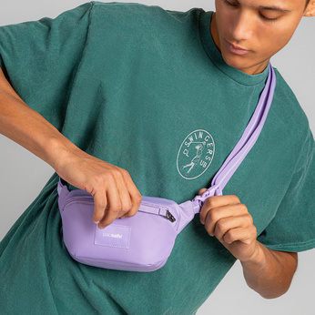 Pacsafe Go anti-theft hip pack - lavender