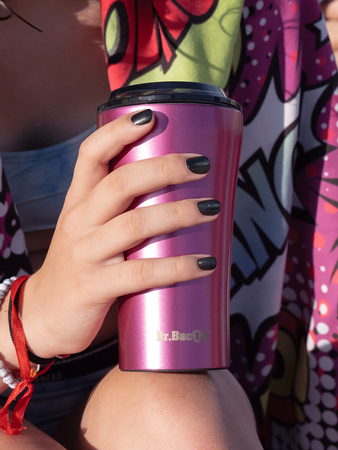 Dr.Bacty Apollo 2.0 thermischer Kaffeebecher - 360 ml - Rosa -  I love You