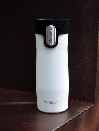 Thermal mug Contigo West Loop 3.0 with custom inscription- engraved - White Matte