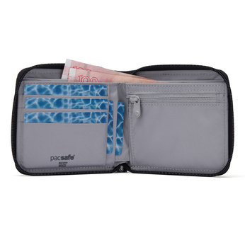 Pacsafe RFIDsafe recycelte Anti-Diebstahl-Geldbörse - marineblau