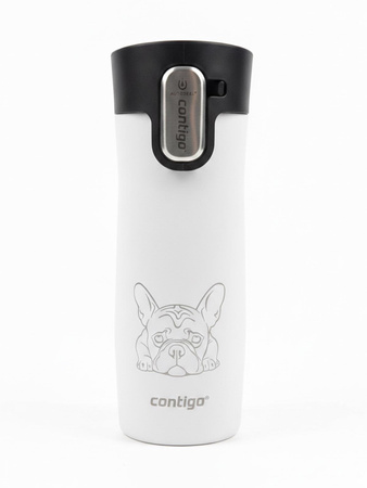 Contigo West Loop 3.0 Travel Mug 470ml - French Bulldog - White Matte