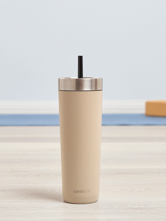 Thermobecher mit strohhalm Contigo Luxe Tumbler 720ml - Brown Sugar