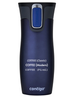 Thermal mug Contigo West Loop 2.0 with custom inscription- engraved -  Navy blue