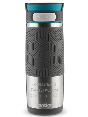 Thermal mug Contigo Transit (Metra) with custom inscription- engraved - Silver