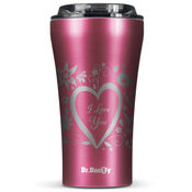 Dr.Bacty Apollo 2.0 thermischer Kaffeebecher - 360 ml - Rosa -  I love You