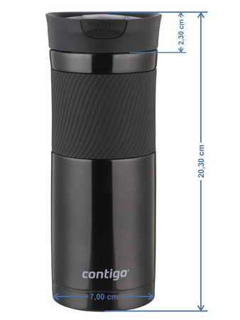 Contigo Byron 590ml Thermobecher mit Gravur - Schwarz