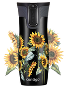 Thermobecher Contigo West Loop 470 ml schwarz - Sonnenblumen