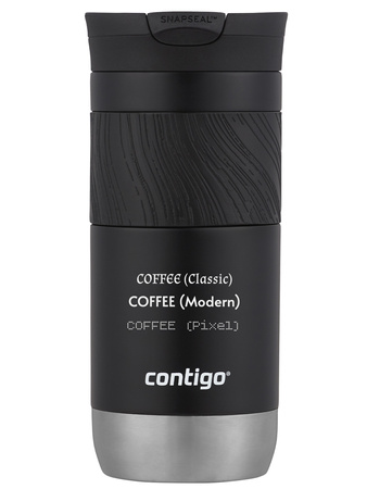 Contigo Byron 2.0 470ml thermal mug with engraving - Gloss black