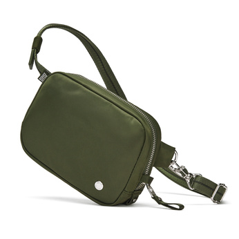 Kleine 2-in-1-Handtasche für Damen mit Diebstahlschutz Pacsafe W – olivgrün