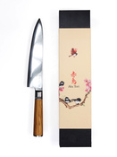 Exklusives Aka Tori Kyoto Olive 8" Chefmesser aus Damaszener Stahl – Business-Geschenk mit Gravuroption