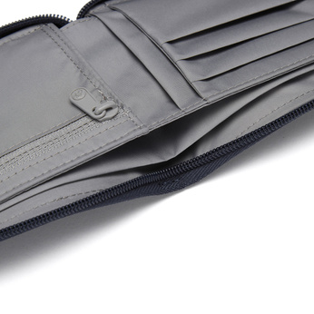 Pacsafe RFIDsafe recycelte Anti-Diebstahl-Geldbörse - marineblau