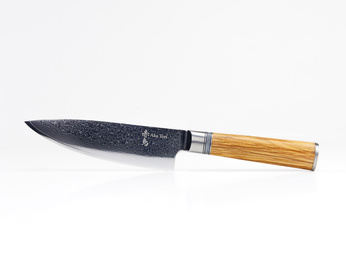 Exklusives Aka Tori Kyoto Olive 6" Chefmesser zun Damaszener Stahl – Business-Geschenk mit Gravuroption