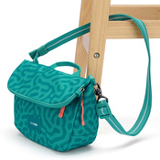 Folding women's anti-theft bag Pacsafe Go - turquoise