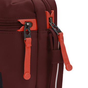 City anti-theft shoulder bag Pacsafe Go - burgundy