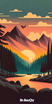 Dr.Bacty 70x140 beidseitig schnell trocknendes Handtuch - Sunset
