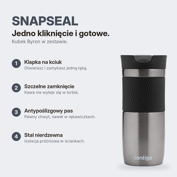 Mug isotherme Contigo Byron 470ml - Gunmetal