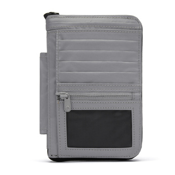 Pacsafe men's large RFID wallet - jet black - display