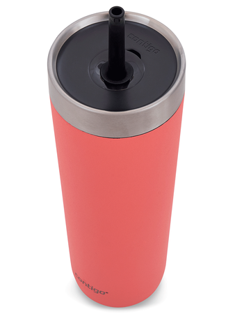 Thermobecher mit strohhalm Contigo Luxe Tumbler 720ml - Summer - Coral