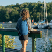 Wasserdichter, diebstahlsicherer Rucksack 18l Pacsafe ECO CX Econyl® - blau