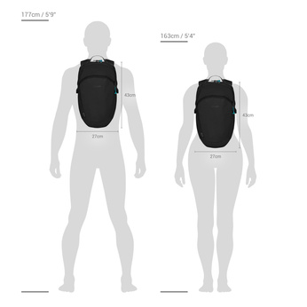 Pacsafe ECO Econyl® Anti-Diebstahl 18l City-Rucksack - schwarz