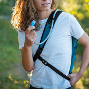 Wasserdichter, diebstahlsicherer Rucksack 12l Pacsafe ECO CX Econyl® - blau.