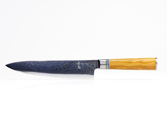 Exklusives Aka Tori Kyoto Olive 8" Chefmesser aus Damaszener Stahl – Business-Geschenk mit Gravuroption