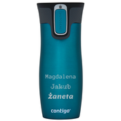 Thermal mug Contigo West Loop 470 ml with custom inscription - engraved- Biscay Bay