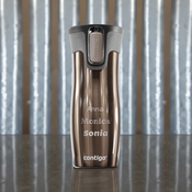 Thermal mug Contigo West Loop 2.0 with custom inscription-engraved - Latte