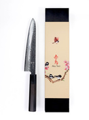 Exclusive Aka Tori Tokyo Black 8" Chef's Knife – Damascus Steel Business Gift with Custom Engraving Option
