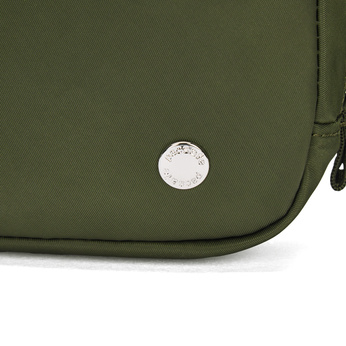 Kleine 2-in-1-Handtasche für Damen mit Diebstahlschutz Pacsafe W – olivgrün