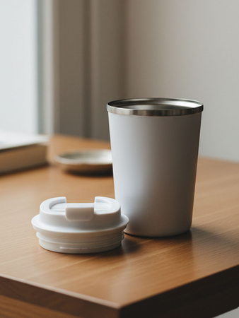 Dr. Bacty Eco Thermobecher Terra – Arktisches Weiß