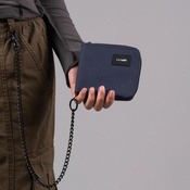 Men's small RFID Pacsafe wallet - coastal blue