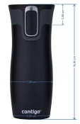 Thermobecher Contigo West Loop 470 ml schwarz - Sonnenblumen