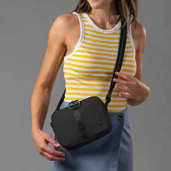 Pacsafe citysafe® cx anti-diebstahl square crossbody econyl® - schwarz