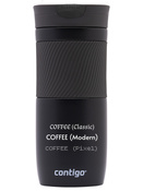 Thermal mug Contigo Byron 470ml  with custom inscription - engraved - Matte Black