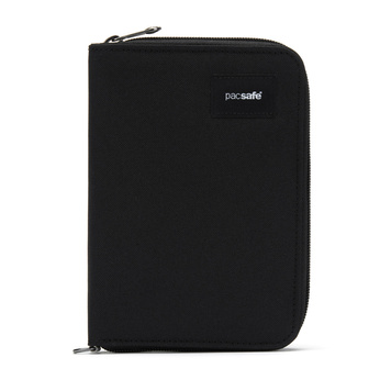 Herren-Geldbörse mit Diebstahlsicherung und RFIDsafe compact travel organizer technology - schwarz - nach der Ausstellung