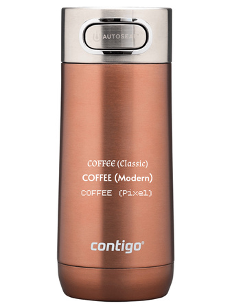 Thermal mug Contigo Luxe Autoseal 360 ml with custom inscription - engraved - White Zinfandel