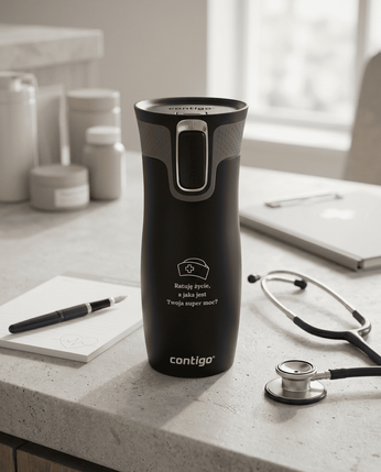 Thermobecher Contigo West Loop 470 ml schwarz - Krankenschwester