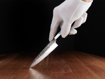 Exclusive Aka Tori Tokyo Black 5" Utility Knife – Damascus Steel Business Gift with Custom Engraving Option