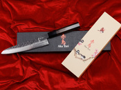 Exclusive Aka Tori Tokyo Black 8" Chef's Knife – Damascus Steel Business Gift with Custom Engraving Option