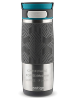 Thermal mug Contigo Transit (Metra) with custom inscription- engraved - Silver