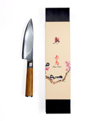 Exklusives Aka Tori Kyoto Olive 6" Chefmesser zun Damaszener Stahl – Business-Geschenk mit Gravuroption