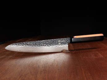 Exclusive Aka Tori Tokyo Black 8" Chef's Knife – Damascus Steel Business Gift with Custom Engraving Option