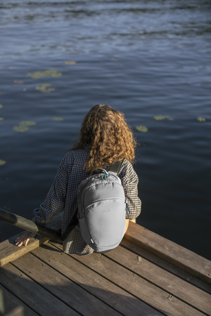 Anti-theft urban backpack 18l Pacsafe ECO Econyl® - grey  - after-show