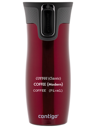 Thermal mug Contigo West Loop 2.0 with custom inscription-engraved - Red